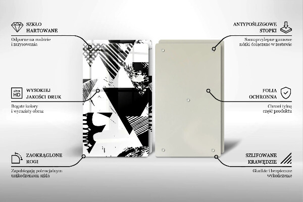 Protector pared cocina Triángulos geométricos