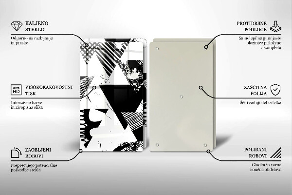 Protector pared cocina Triángulos geométricos