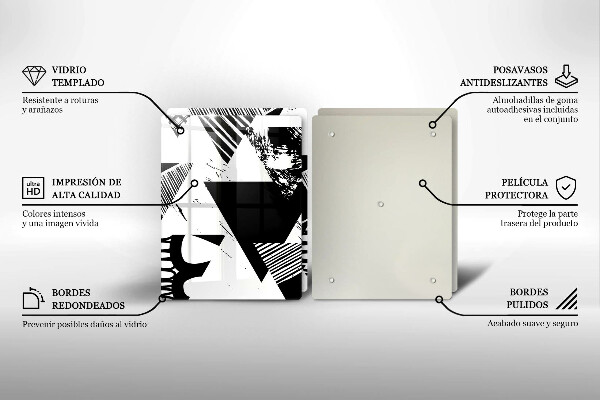 Protector pared cocina Triángulos geométricos