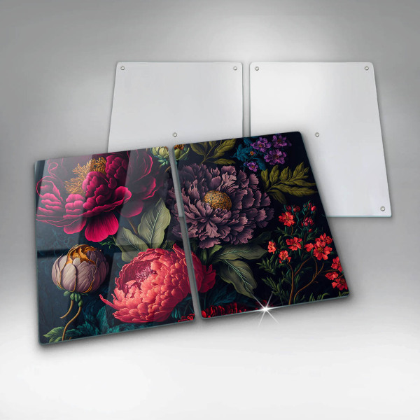 Protector pared cocina Hermosas flores