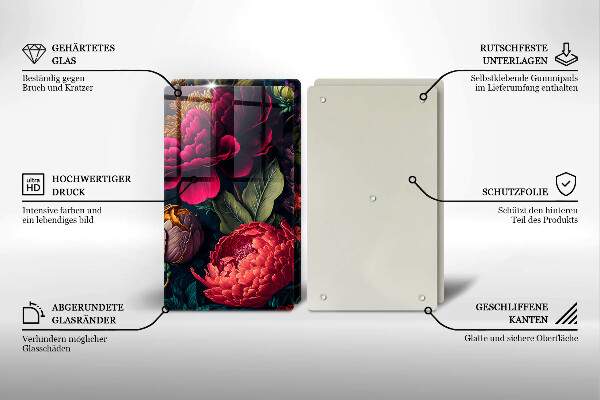 Protector pared cocina Hermosas flores