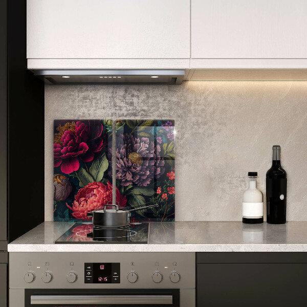 Protector pared cocina Hermosas flores