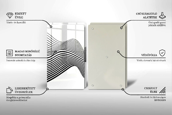 Protector pared cocina Abstracción lineal