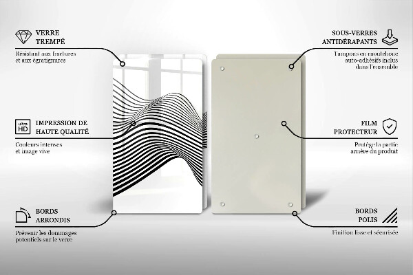 Protector pared cocina Abstracción lineal