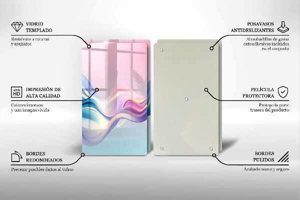 Protector pared cocina Abstracción pastel