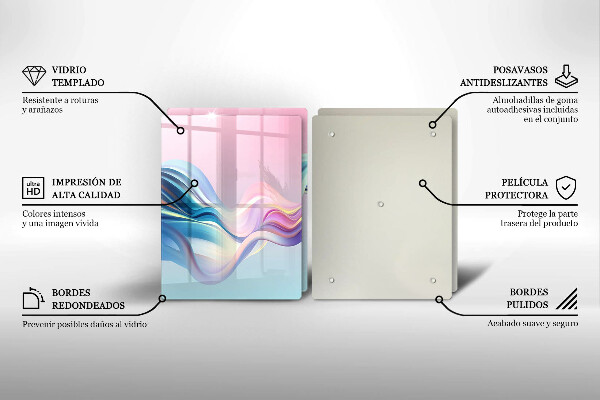 Protector pared cocina Abstracción pastel