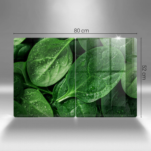 Protector pared cocina Hojas de albahaca