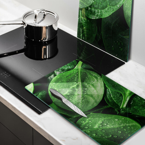 Protector pared cocina Hojas de albahaca