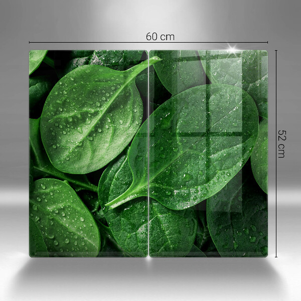 Protector pared cocina Hojas de albahaca