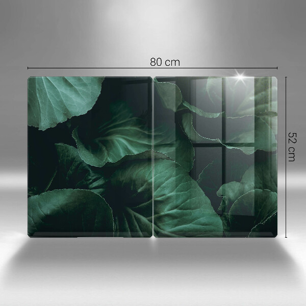 Protector pared cocina Hojas oscuras salvajes