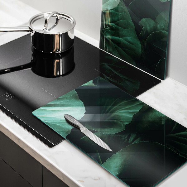 Protector pared cocina Hojas oscuras salvajes