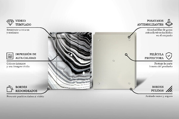 Protector pared cocina Abstracción de tinta