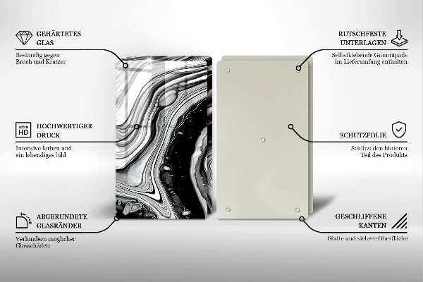 Protector pared cocina Abstracción de tinta