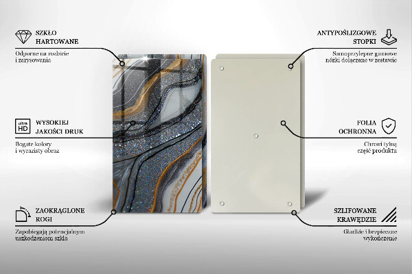 Protector pared cocina Roca con oro