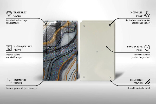 Protector pared cocina Roca con oro