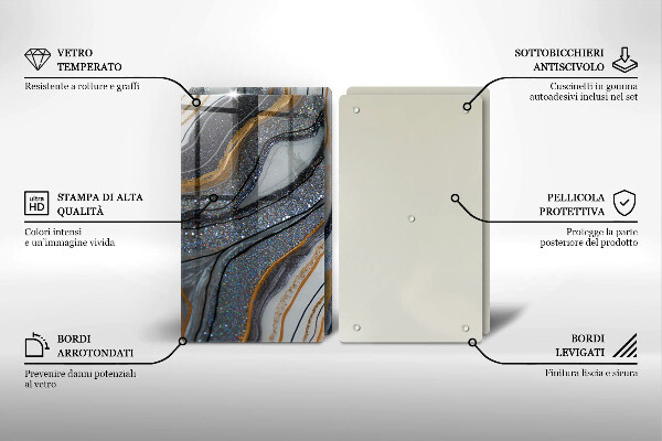 Protector pared cocina Roca con oro