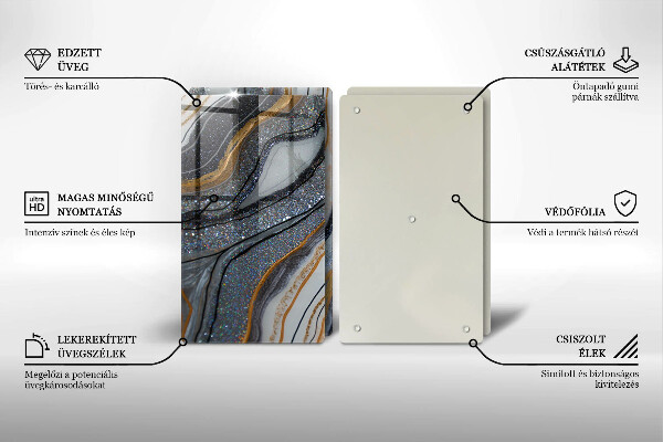 Protector pared cocina Roca con oro