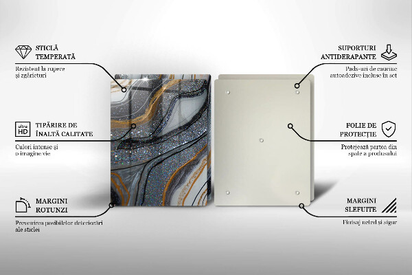 Protector pared cocina Roca con oro