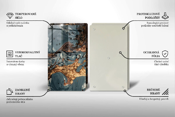 Protector pared cocina Estructura de roca dorada