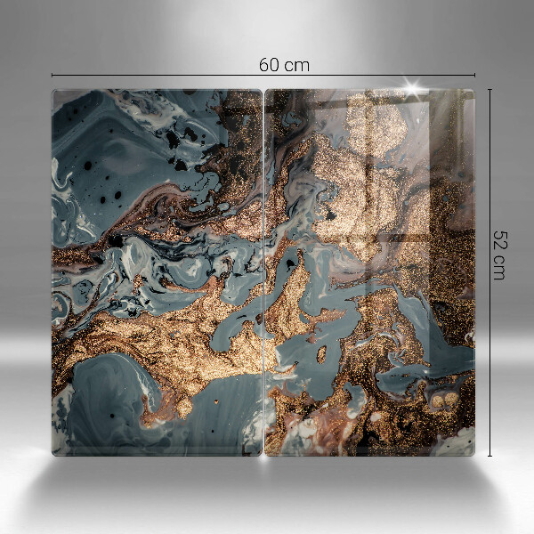 Protector pared cocina Estructura de roca dorada