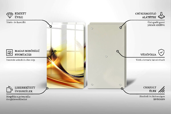 Protector pared cocina Líneas abstractas de luz