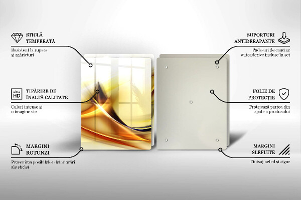 Protector pared cocina Líneas abstractas de luz