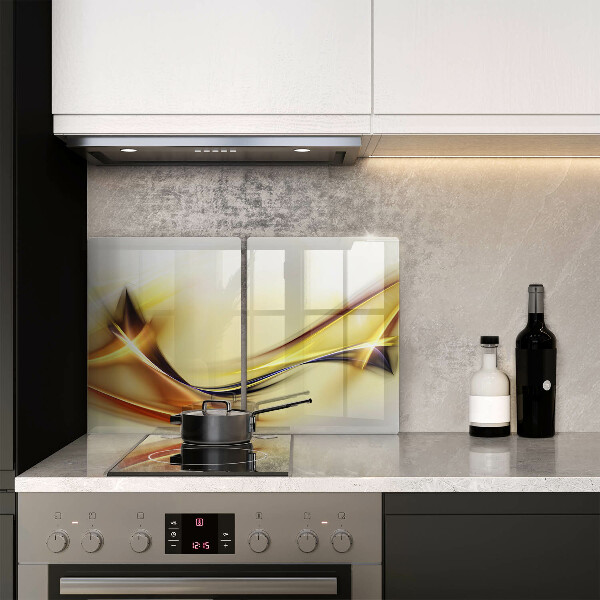 Protector pared cocina Líneas abstractas de luz
