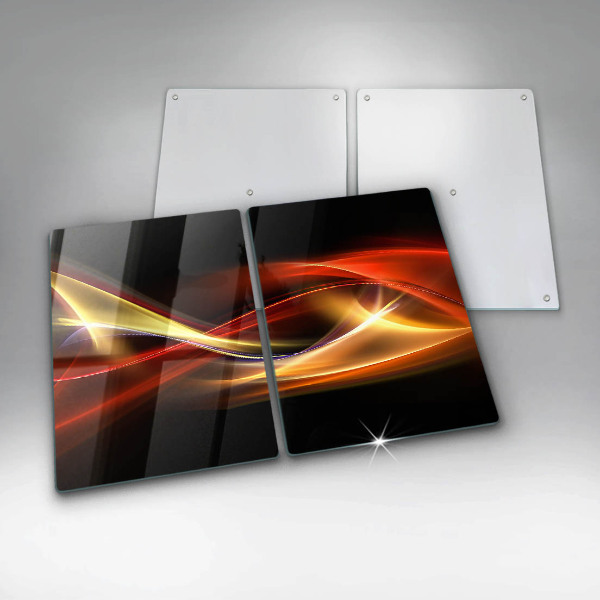 Protector pared cocina Luz y humo abstractos