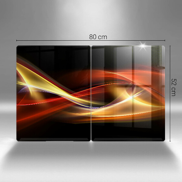 Protector pared cocina Luz y humo abstractos