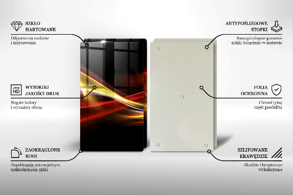 Protector pared cocina Luz y humo abstractos