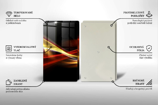 Protector pared cocina Luz y humo abstractos