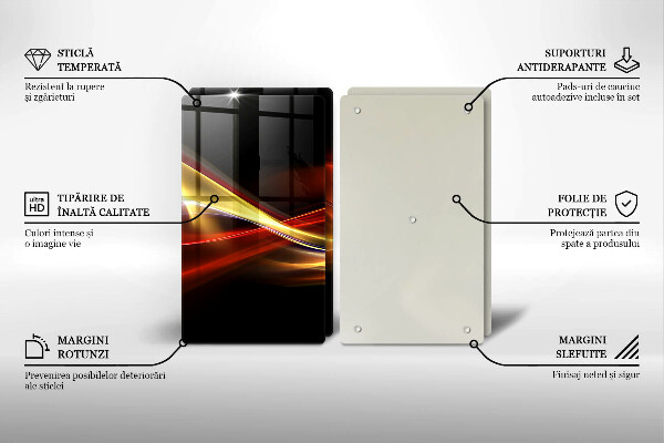 Protector pared cocina Luz y humo abstractos