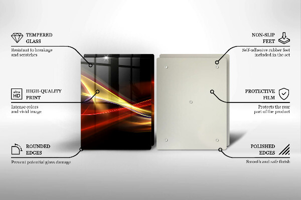 Protector pared cocina Luz y humo abstractos