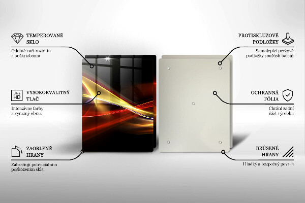 Protector pared cocina Luz y humo abstractos