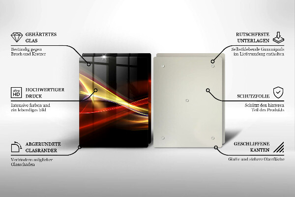 Protector pared cocina Luz y humo abstractos