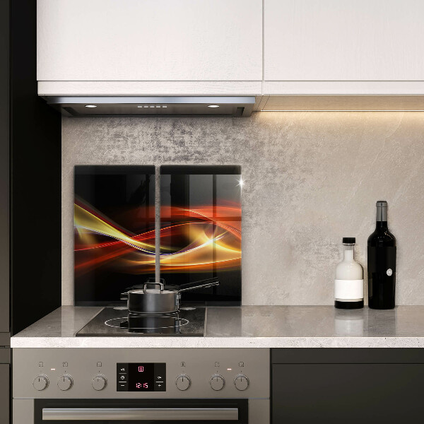 Protector pared cocina Luz y humo abstractos