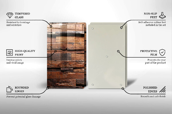 Protector pared cocina Tableros de madera decorativos