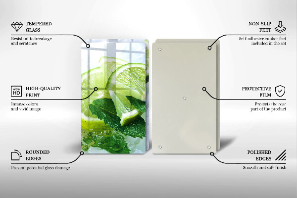 Protector pared cocina Lima menta y hielo