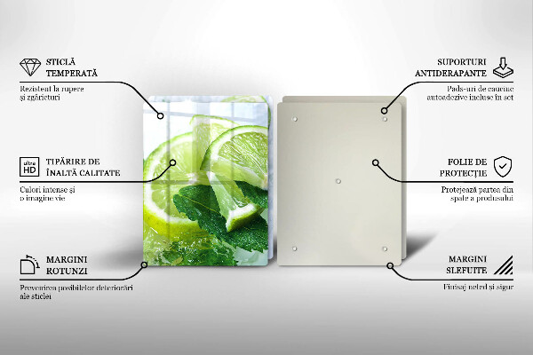 Protector pared cocina Lima menta y hielo