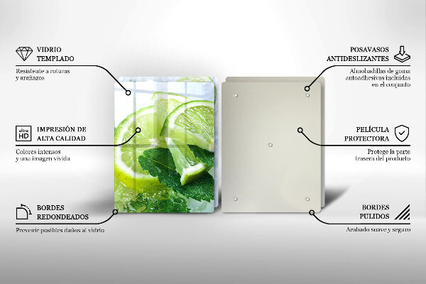 Protector pared cocina Lima menta y hielo
