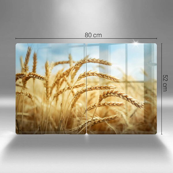 Protector pared cocina Espigas de cereales en el campo.