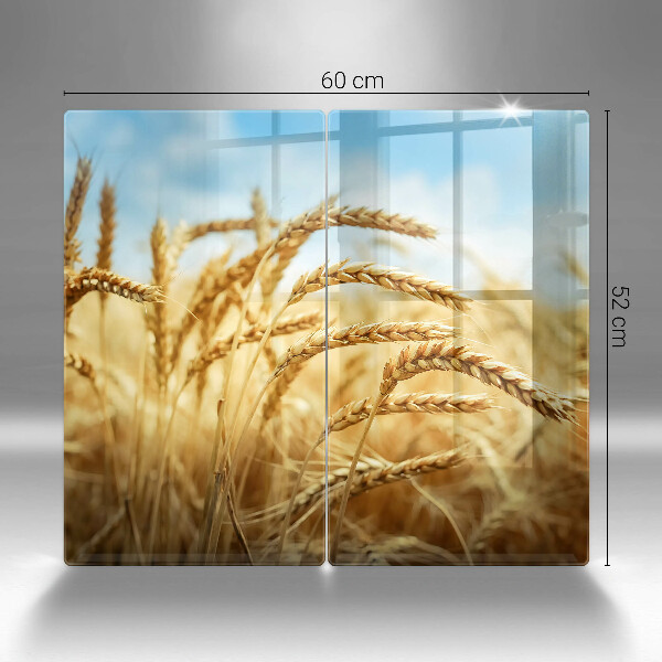 Protector pared cocina Espigas de cereales en el campo.