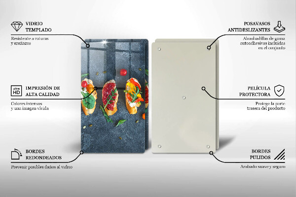 Protector pared cocina Sándwiches coloridos