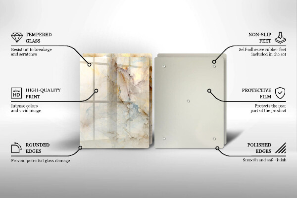 Protector pared cocina Textura de mármol con oro.