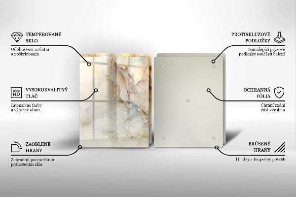 Protector pared cocina Textura de mármol con oro.