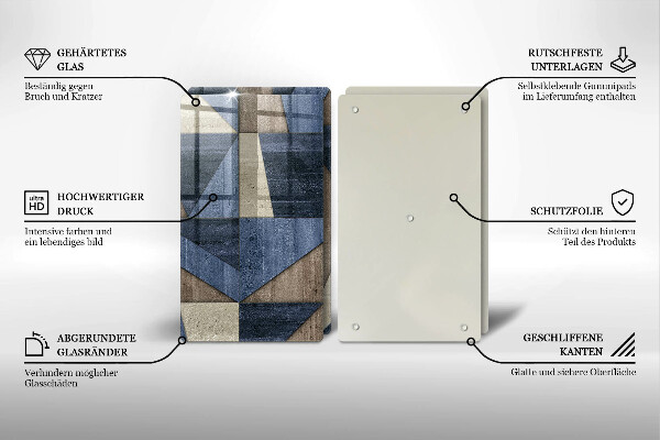 Protector pared cocina Abstracción geométrica