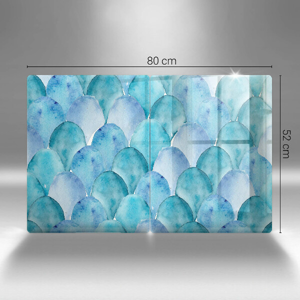 Protector pared cocina Escamas de acuarela