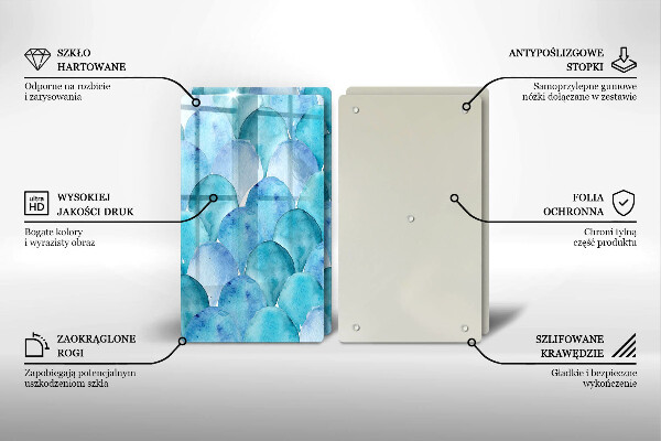 Protector pared cocina Escamas de acuarela