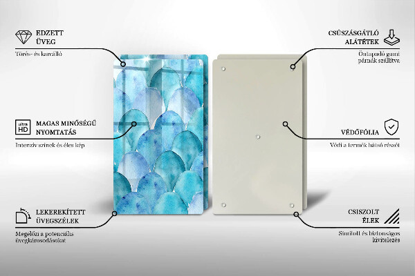 Protector pared cocina Escamas de acuarela