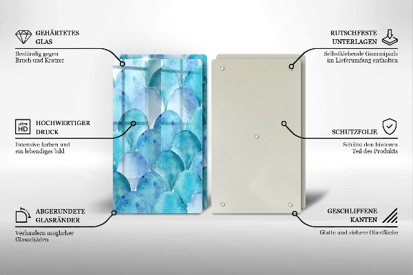 Protector pared cocina Escamas de acuarela